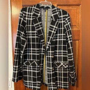 Topshop plaid blazer